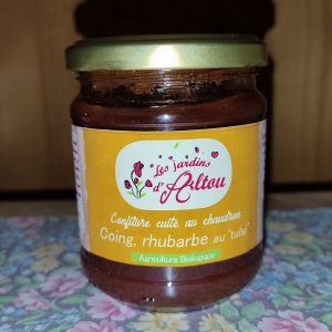 Confiture coing et rhubarbe au Tulsi