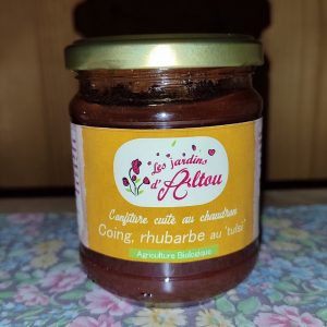 Confiture coing et rhubarbe au Tulsi